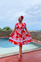 RAINA RED WHITE Model